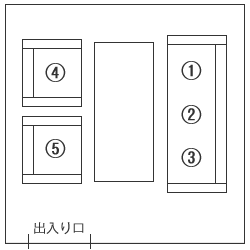 応接室　ソファのある席次